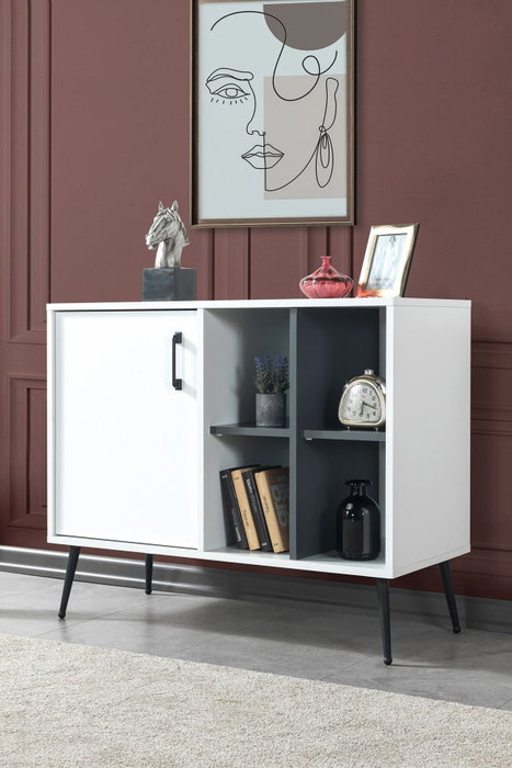 Hanah Home Şile 4112 Consola Blanco y Antracita